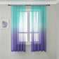 Curtain Gauze Anti-mosquito Fly Linen Gauze Printed Curtain Bay Window Balcony Household Room Partition Curtain Bedroom Perforated Curtain