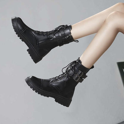 Women's Martin Boots Increased Tide Brand British Style Short Boots All-match Trendy Platform Boots