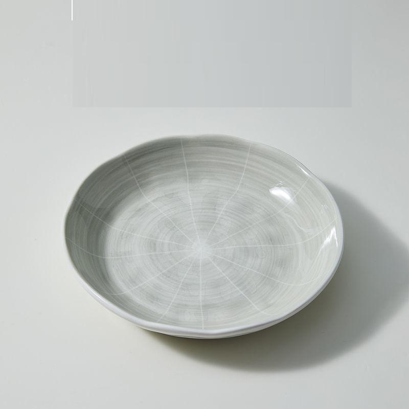 Nordic Style Ceramic Tableware Plate Bowl Set Household Combination Creative Couple Tableware Disc Double Ear Disc