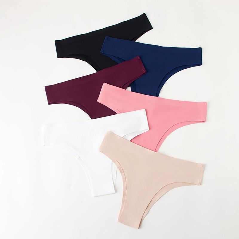 3Pcs/Set Women Cotton Panties Comfortable Thongs Underwear Women Bikini Underpants Low-rise Girl's T-back Panties