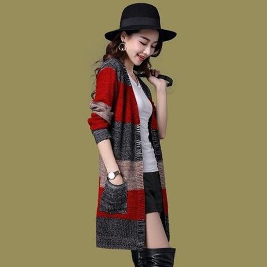 Cardigan for Women Long Slim Knitted Basic Sweater Female Woman Sweaters Autumn Pull Femme