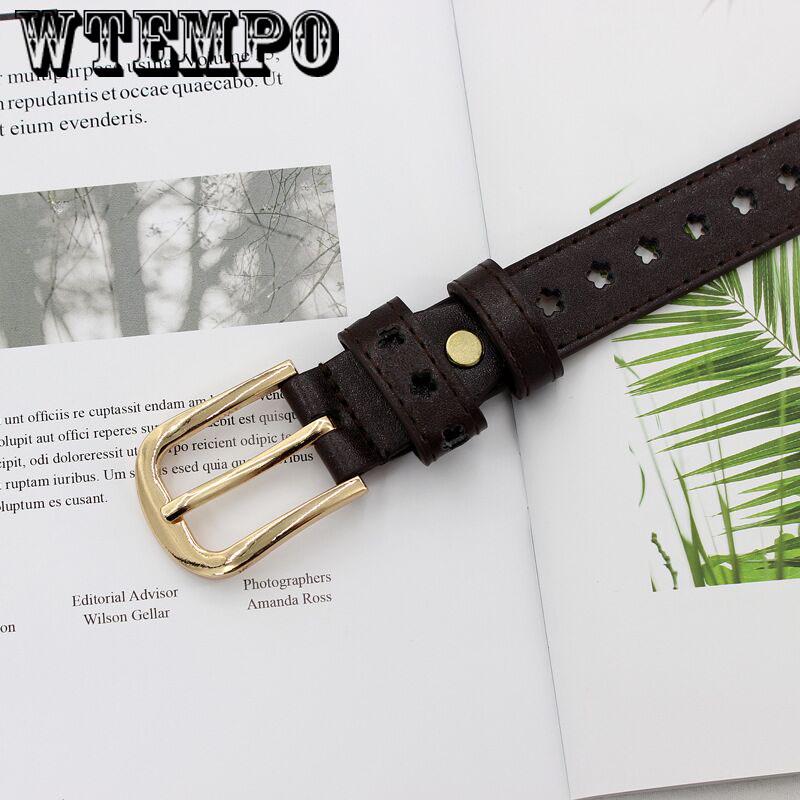 Metal Buckle Thin Casual Belt For Women Leather Belt Female Straps Waistband Accessories