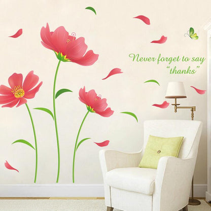 Beautiful mulberry flower living room bedroom wall decoration removable wall stickers