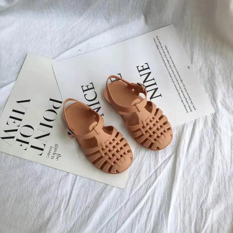 Summer Children Sandals Baby Girls Toddler Soft Non-slip Princess Shoes Kids Candy Jelly Beach Shoes Boys Casual Roman Slippers