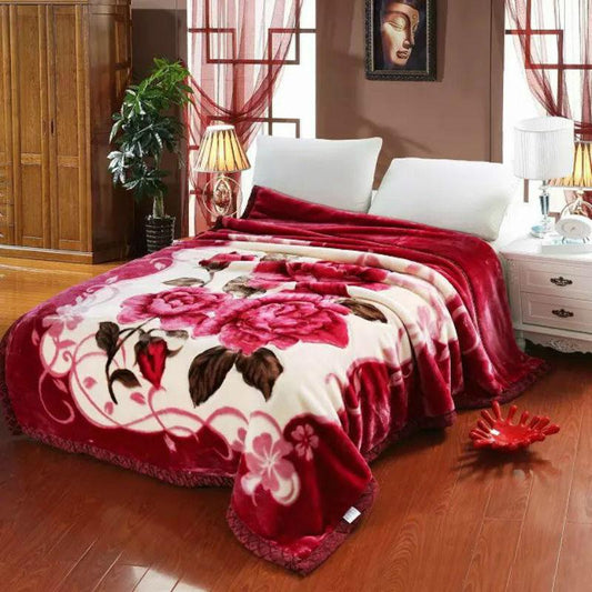 Double-layer Thickening Plus Velvet To Keep Warm and Breathable Winter Blankets Super Soft and Fluffy Heavy Warm Flannel Blanket Coral Fleece Sheets