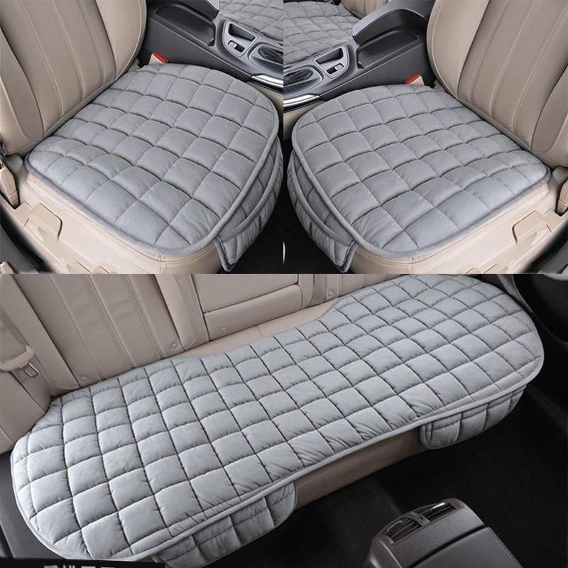 Car Seat Covers Full Set Warm Plush for Winter Auto Chairs Cover Pad Ass Protection Cushion Car Interior Accessories