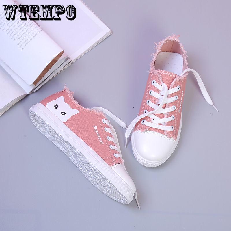 Summer student lazy shoes flat bottom shoes casual canvas shoes small white shoes