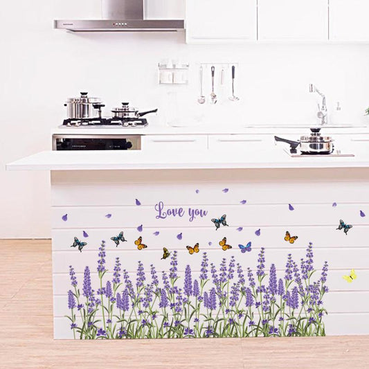 Lavender baseboard porch kitchen bathroom bedroom living room decorative  wall sticker