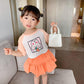 Autumn Spring Summer Casual Girls' Skirts Korean Version of Elastic Short Skirts Pleated Skirts Playful Style Culottes