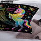 3Pcs Set Cartoon Fashion Classic 3D Rainbow Unicorn Horn  Bedding Sets Printed Duvet Cover