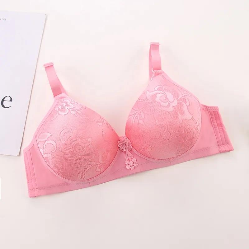 Large-size Thin Section Anti-sagging No Steel Ring Gathering Comfortable and Breathable Women's Underwear Bra