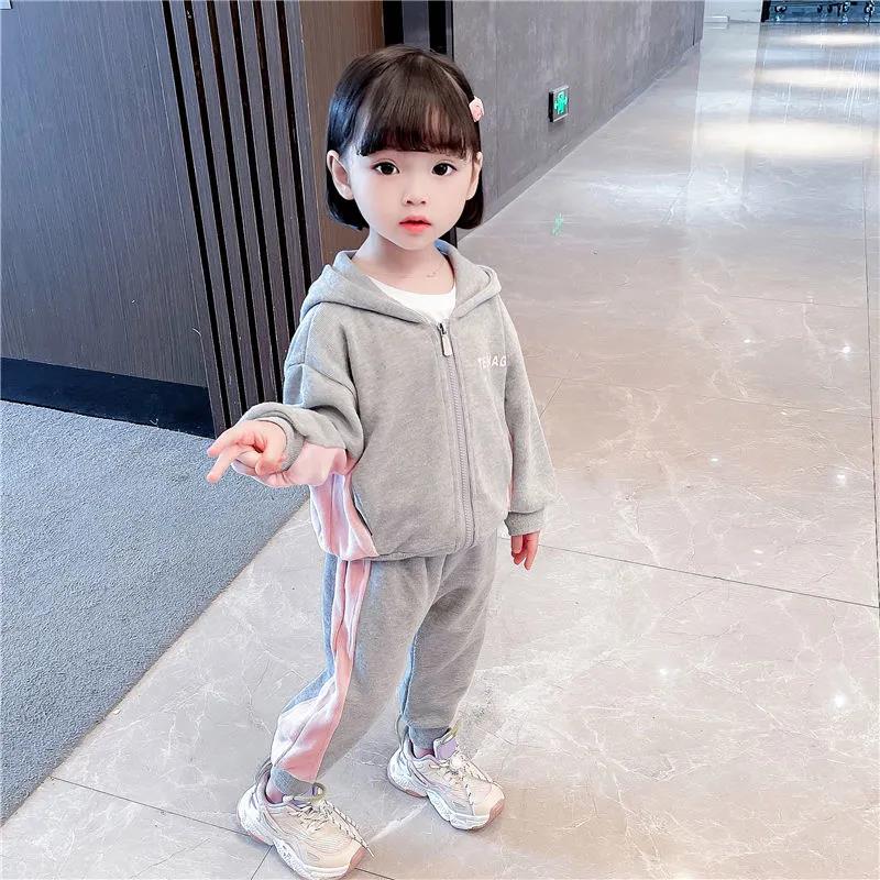 Girls and Boys Spring and Autumn Clothing Suits Children's Sports and Leisure Clothing Two-piece Sportswear Sets