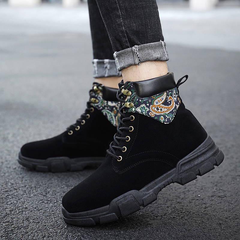 Men Boots Winter Shoes Mans Footwear Warm Fur Snow Boots Ankle Botas Men Plush Winter Sneakers