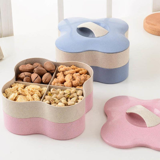 Snacks Dried Fruit Tray Melon Seed Tray Marriage Candy Box Split Sealed Compote Fruit Box Dried Fruit Storage Box