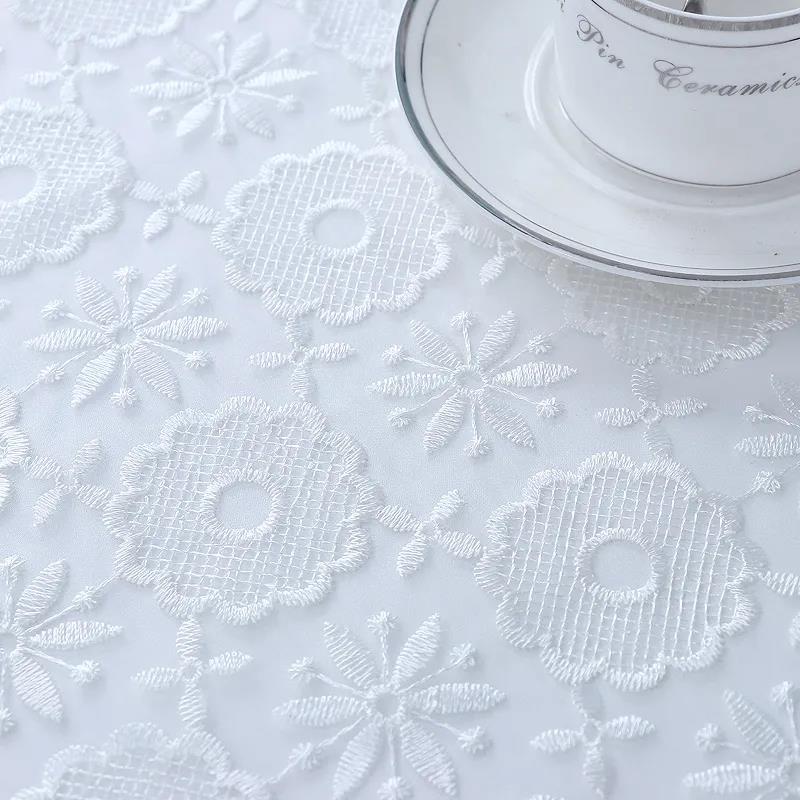 European Style Lace Tablecloth Hollow Tablecloth Pastoral Embroidery Tea Table Cloth Embroidery Universal Cover Towel Fabric Art