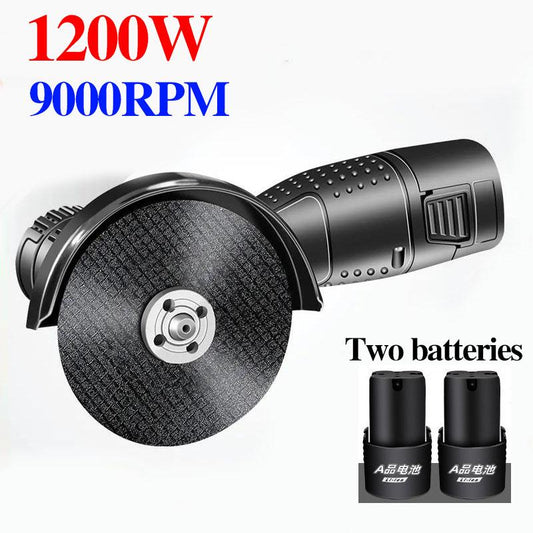 36VF 1200W Luxury Cordless Angle Grinder Set Electric Grinder Handheld Polisher Cutter with Two Batteries