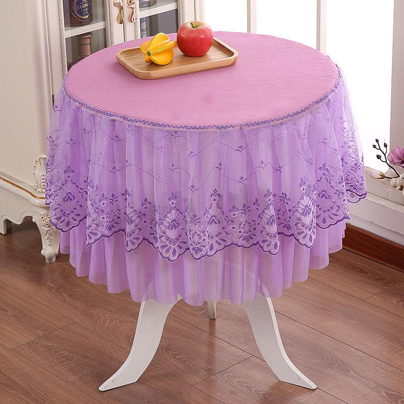 European-style Lace Round Tablecloth Household All-inclusive Round Coffee Table Cover Towel Cover Cloth Round Table Cloth Cushion Cover Tablecloth