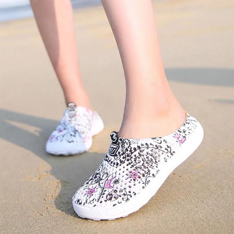 Summer  Hole Shoes Summer Seaside Baotou Slippers Sandals Large Size Women's Shoes Bird's Nest Shoes Beach Shoes