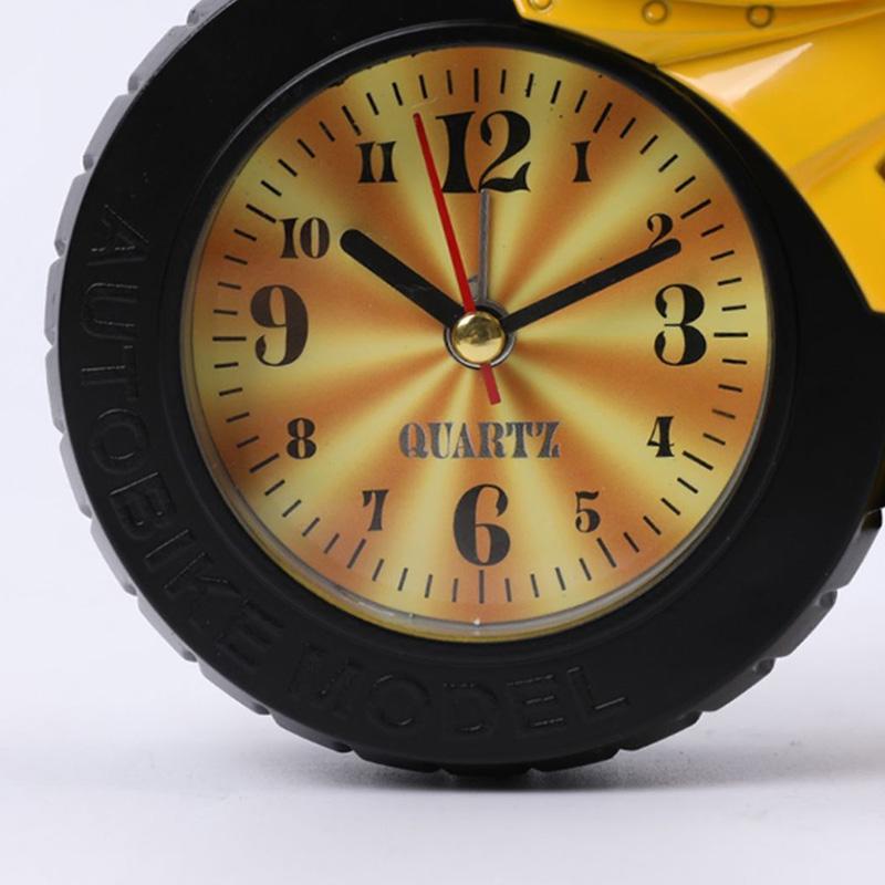 Motorcycle Alarm Clock for Students with Boys Special Children Clock Cartoon Creative Cute Mini Alarm Bedside Clock