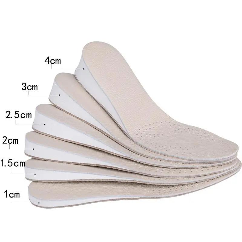 Women's Heightening Insoles Martin Boots Special Breathable Deodorant Inner Heightening Insoles Men's Heightening Pads Full Cushion Cowhide Insoles