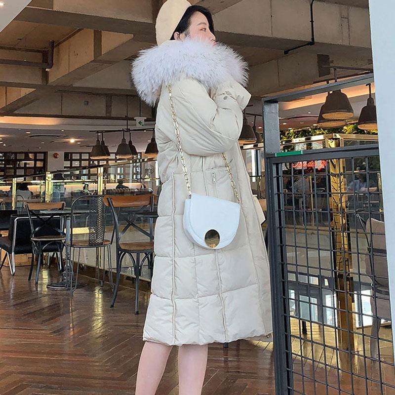 Cotton-padded Clothes Women's Mid-length Section Over The Knee Loose and Thin Korean Version of The Thick Large Size Cotton Winter Jacket Female Ins