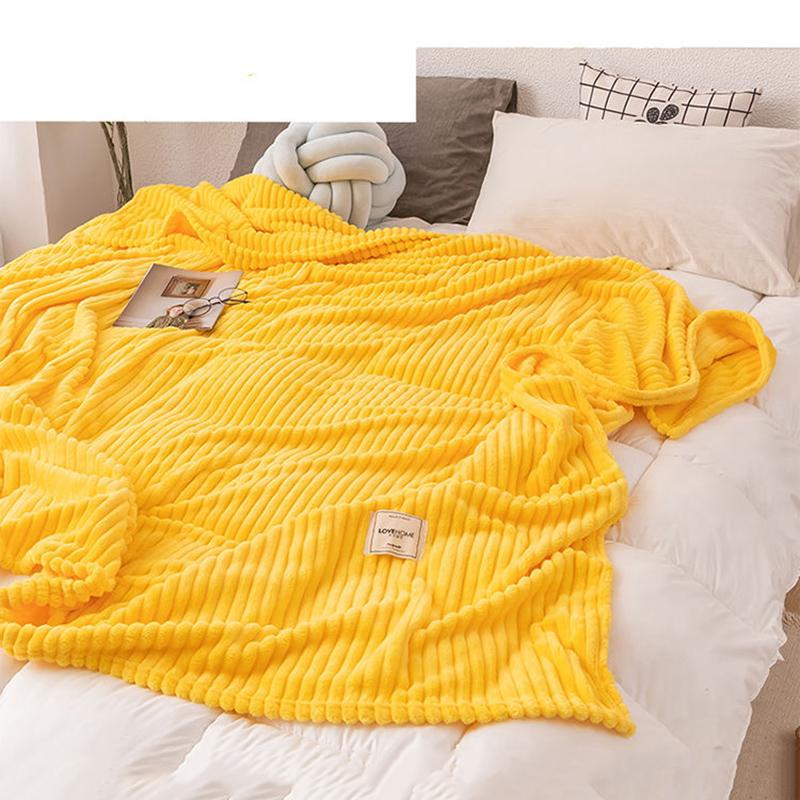 Skin-friendly Flannel Blanket Warm Napping Leisure Blanket Towel Blanket Single Double Summer Thin Blanket