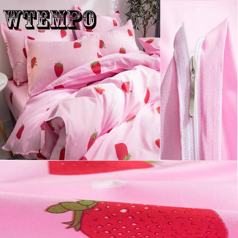 WTEMPO Brand Bedding Set Strawberry Printing Bedclothes Bedding Decor Comfortable Bedding Sets