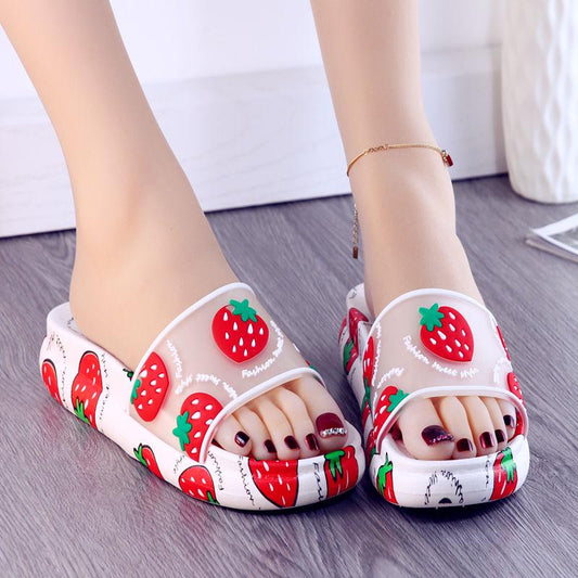 Summer Ladies Cartoon Sandals and Soft Bottom Slippers Cute Thick Bottom Sandals and Slippers