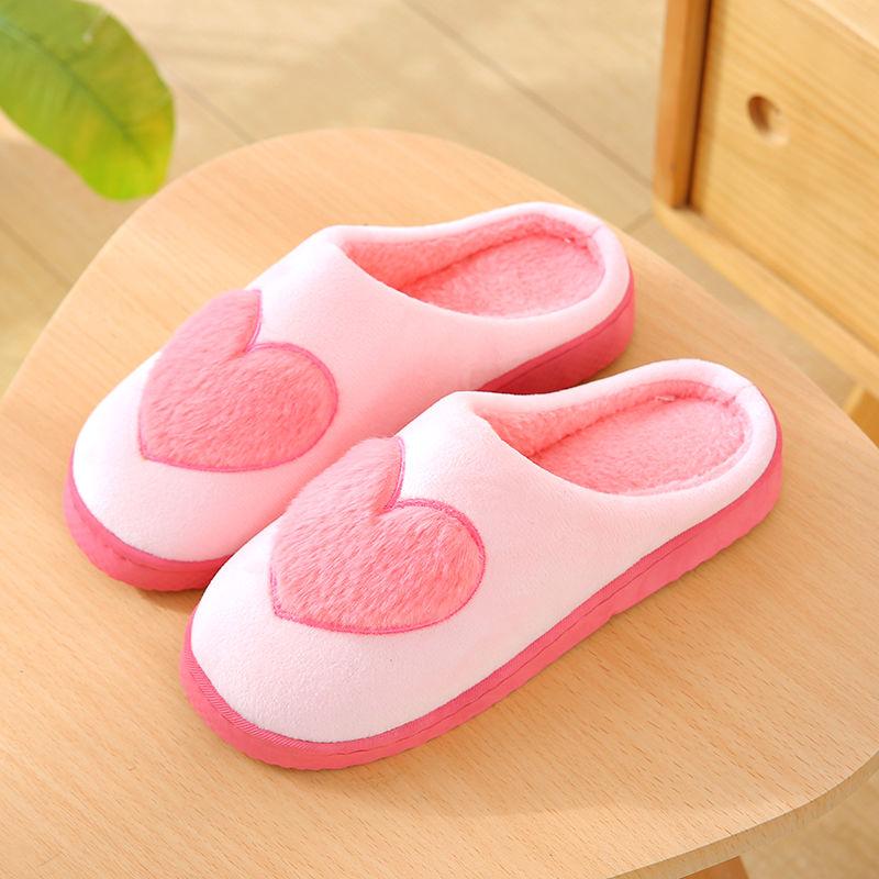 Autumn and Winter Pure Cotton Slippers Indoor Non-slip Soft-soled Shoes Warm Simple Plush Cotton Shoes