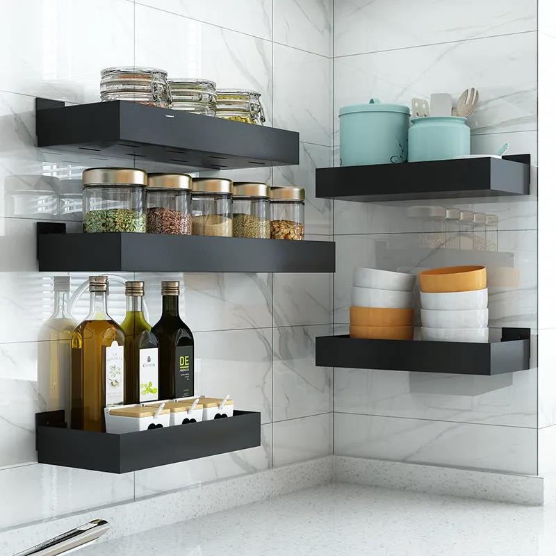 Kitchen Rack Hanging Wall Household Seasoning Storage Housing Bathroom Toiletries Finishing Storage Rack