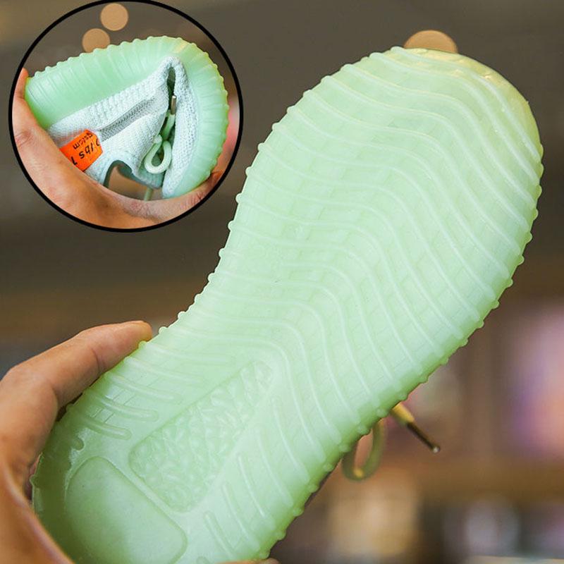 Summer Child Fluorescence Sneakers Kids Breathable Non-slip Shockproof Basketball Shoes Lightweight Running Shoes Comfortable Deodorant Girl Shoes