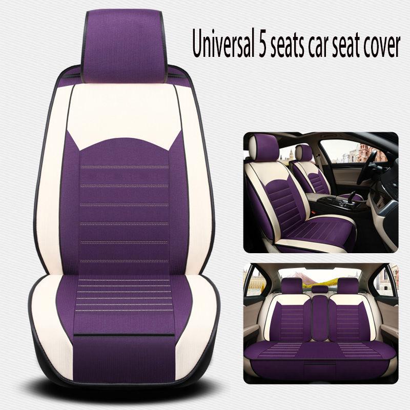 Car seat cover Waterproof Car Seat Cover Universal 5 set Auto Seat Cushion Leather 5 seats Universal