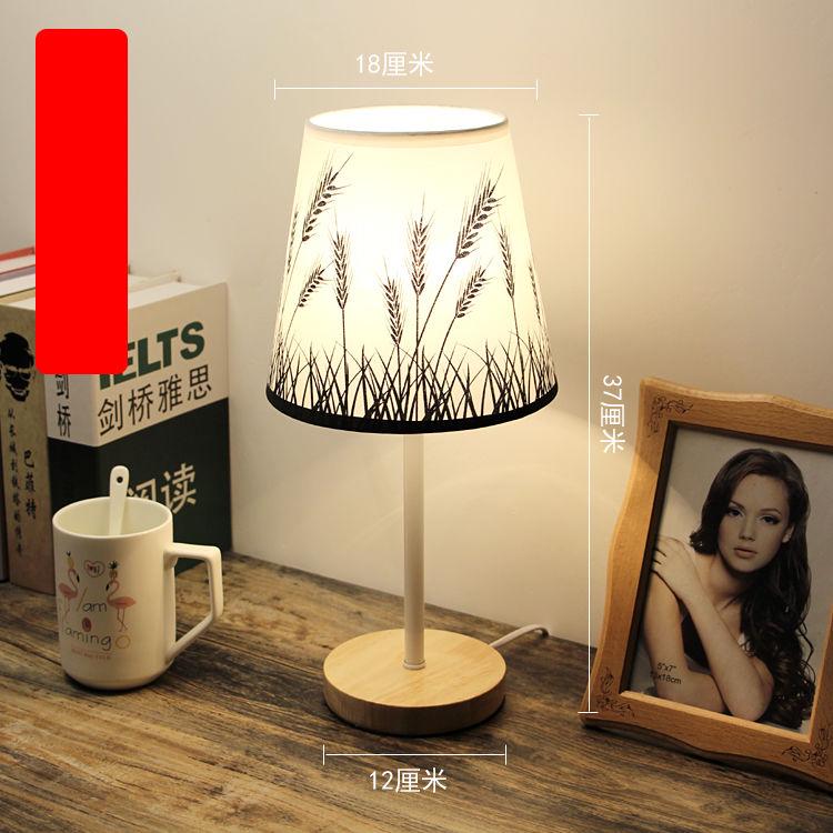 Bedroom Bedside Lamp Night Light Warm Bulb Wood Table Lamp Home Decoration Accessories Lights