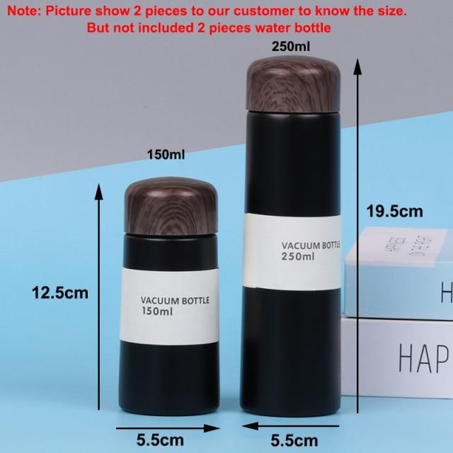 Mini Cute Wood Grain Thermos Cup Mug Small Fresh Cup Creative Portable Pocket Cup Outdoor Delicate Thermos Water Cup