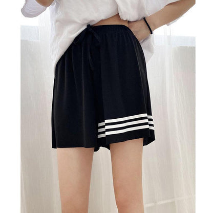 Casual Ice Silk Shorts Women's Summer High Waist Loose Large Size Thin Wide-leg Pants Women's Sports Drape Shorts