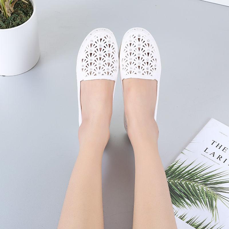 Summer Sandals Hole Shoes Breathable Hollow Soft Comfortable Shoes Nurse Shoes Mother Shoes Pregnant Women Shoes Work Shoes Women