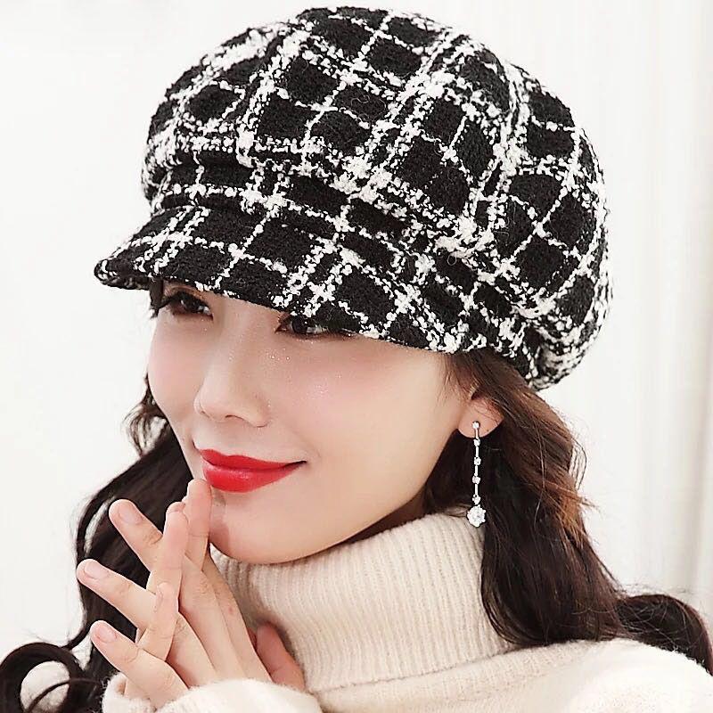 Fashion Woman hat Plush Cotton hat Trendy wild hat Windproof hat Autumn winter Warm hat Thick hat