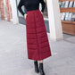 M-5XL Winter Warm Long Skirt Women's Autumn and Winter Thickened Down Cotton Skirt Large Size Zipper Winter Skirt