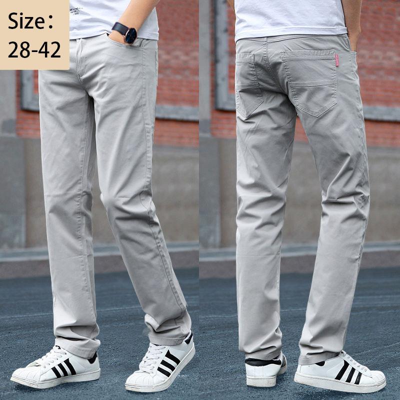 Summer Men's Thin Trousers Loose Trend Casual Pants Straight Straight Solid Color Trousers