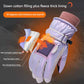 Women's Warm Ski Gloves Windproof Cold Resistant Gloves Plus Velvet Thick Cotton Girls Touch Screen Waterproof Riding Gloves Outdoor Sports Gloves