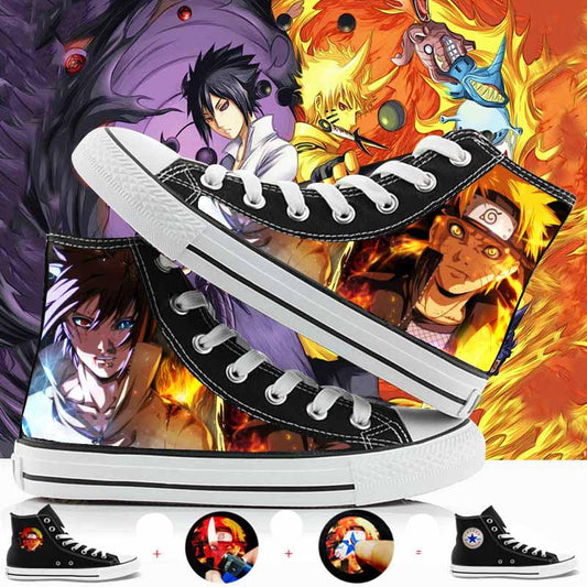 High-top canvas shoes anime surrounding casual shoes men and women tide shoes Couple canvas shoes