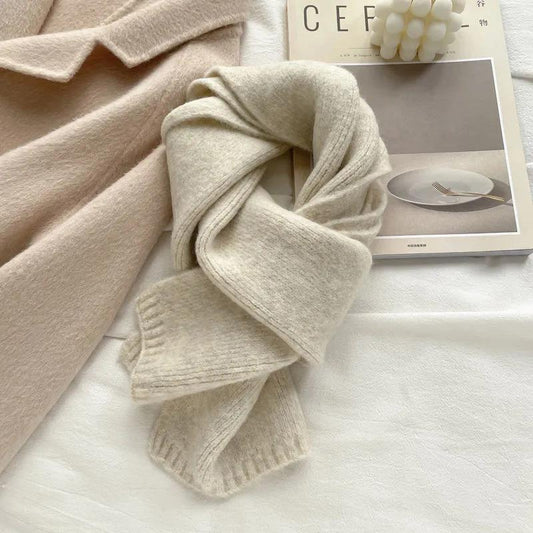 Korean Imitation Cashmere Scarf Fashion All-match Solid Color Plush Scarf Soft