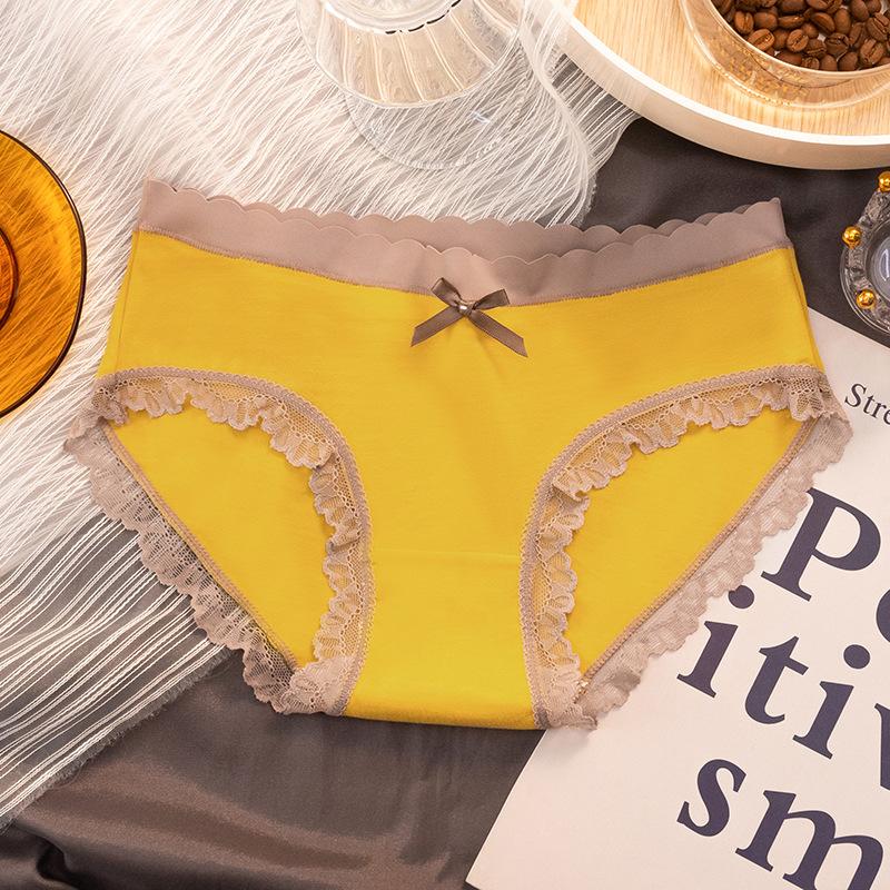 5Pcs/Set Women's Spring Summer Seamless Panties Ladies Breathable Cute Color Matching Underpants