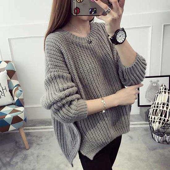 2019 Women Winter Long Sleeve Knitted Sweater Vintage Casual Fall Womens Sweaters Pullovers Jumper