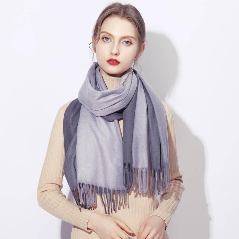 Women Cashmere Scarf Elegant Pashmina Shawls and Wraps Female Foulard Hijab Wool Scarves Ladies