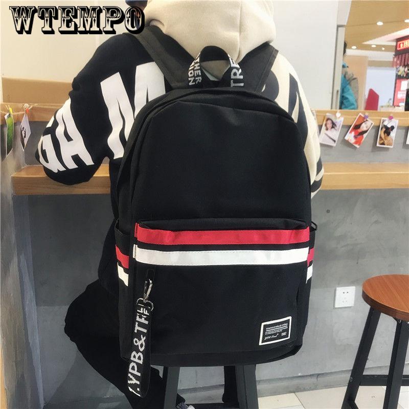 Men's backpack shoulder bag leisure travel bag high school students college bag canvas computer bag