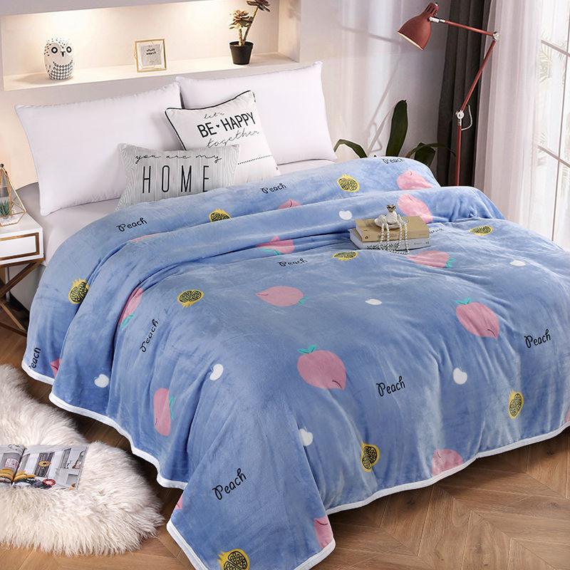 Coral Fleece Soft Blanket on The Bed Double-sided Plus Fleece To Keep Warm Breathable Plush Bedspread Bed Sheet Sofa Decoration Blanket Nap Blanket