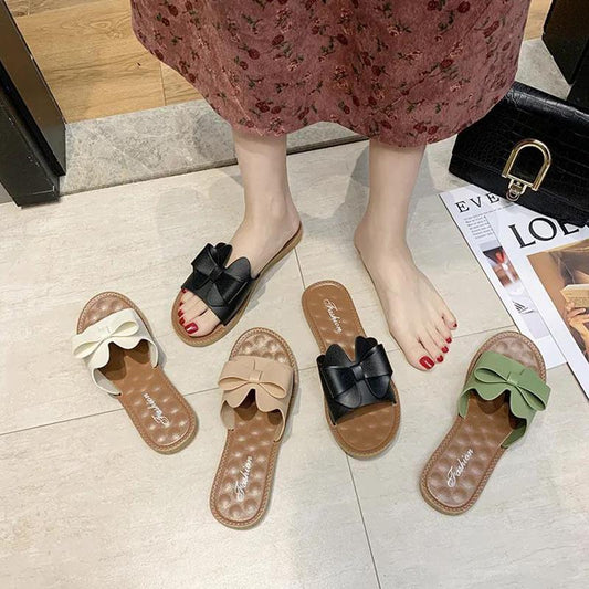 Sandals and Slippers Women's Outer Wear Summer Fashion All-match Flat-bottomed Two-wear Roman Sandals Thick-soled Beach Shoes