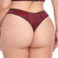 4PCS Plus Size Ladies Thong Sexy Lace Panties Low Waist Ladies T Pants Printed Panties