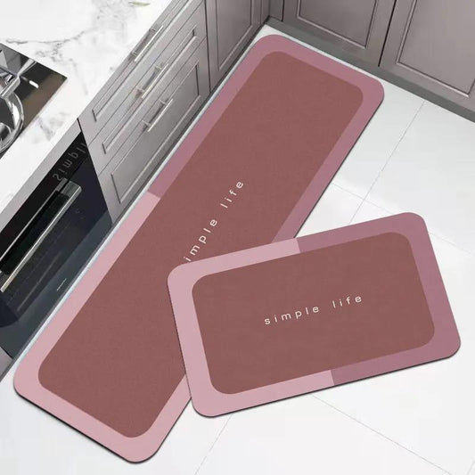 Kitchen Mount Into Door Door Pad Two-piece Bathroom Anti-slip Door Pad Dirty Waterproof Oil-proof Entry Carpet